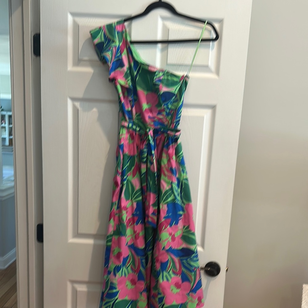 Floral One-Shoulder Maxi Dress